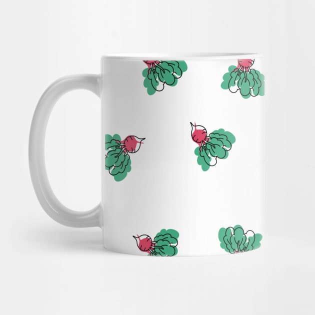 Small Red Radish Pattern by HappyGiftArt